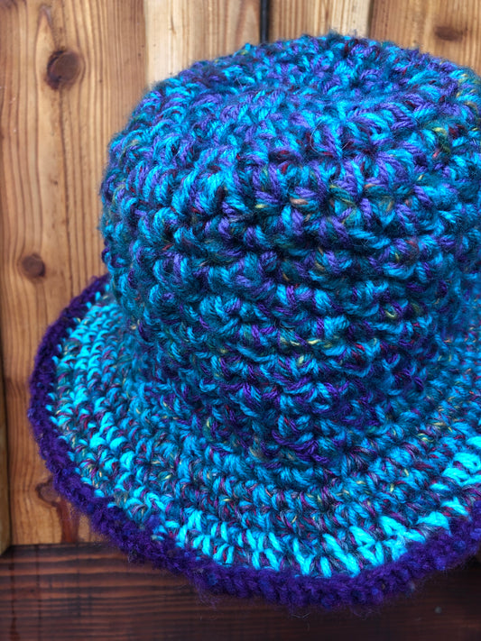 Wooly crochet hat